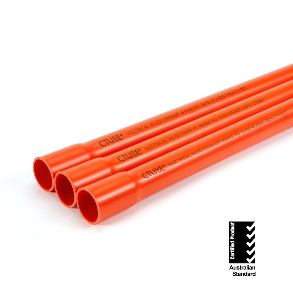 orange rigid conduit pipe as-nzs 2053